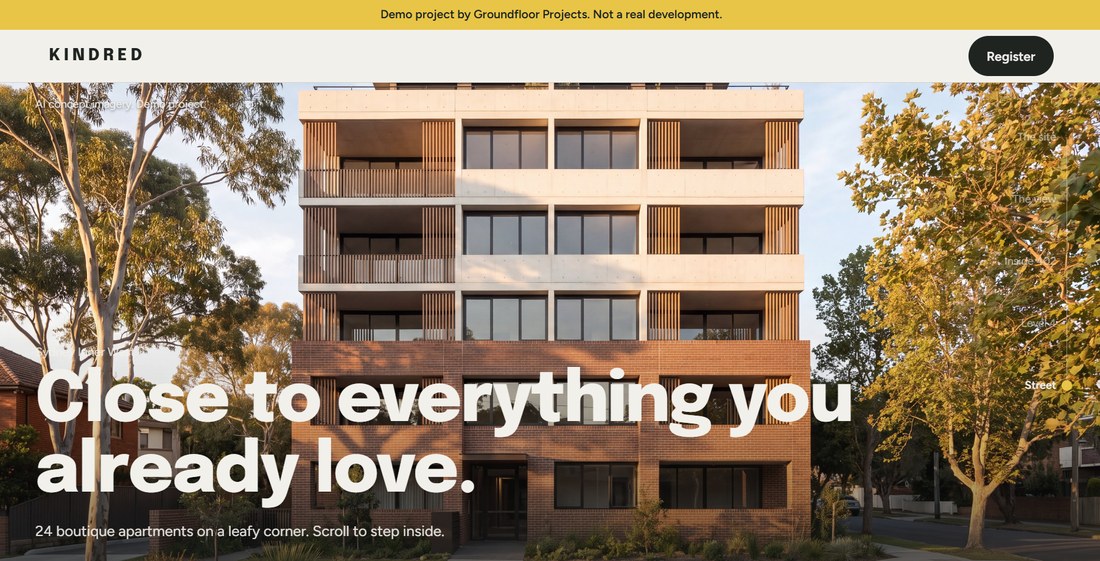 KINDRED, Inner West demo website